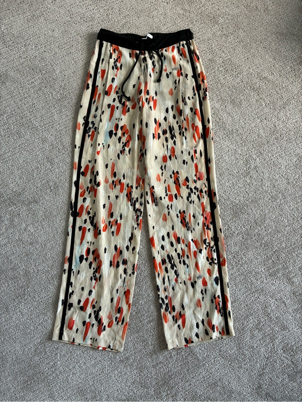 Derek Lam 10 Crosby Silky Tuxedo Style Pant with Drawstring Waist